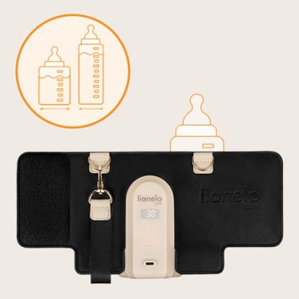 Lionelo - Nabíjateľný ohrievač fliaš THERMUP GO EVO 18W/5V čierna/béžová