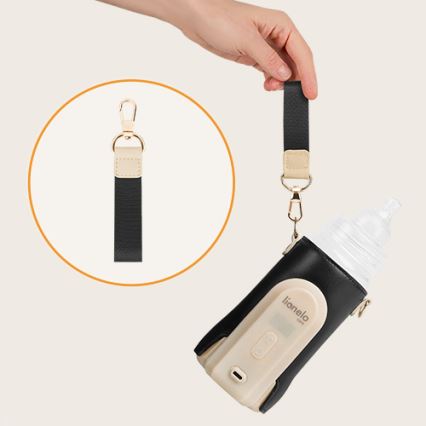 Lionelo - Nabíjateľný ohrievač fliaš THERMUP GO EVO 18W/5V čierna/béžová