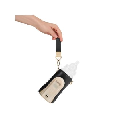 Lionelo - Nabíjateľný ohrievač fliaš THERMUP GO EVO 18W/5V čierna/béžová