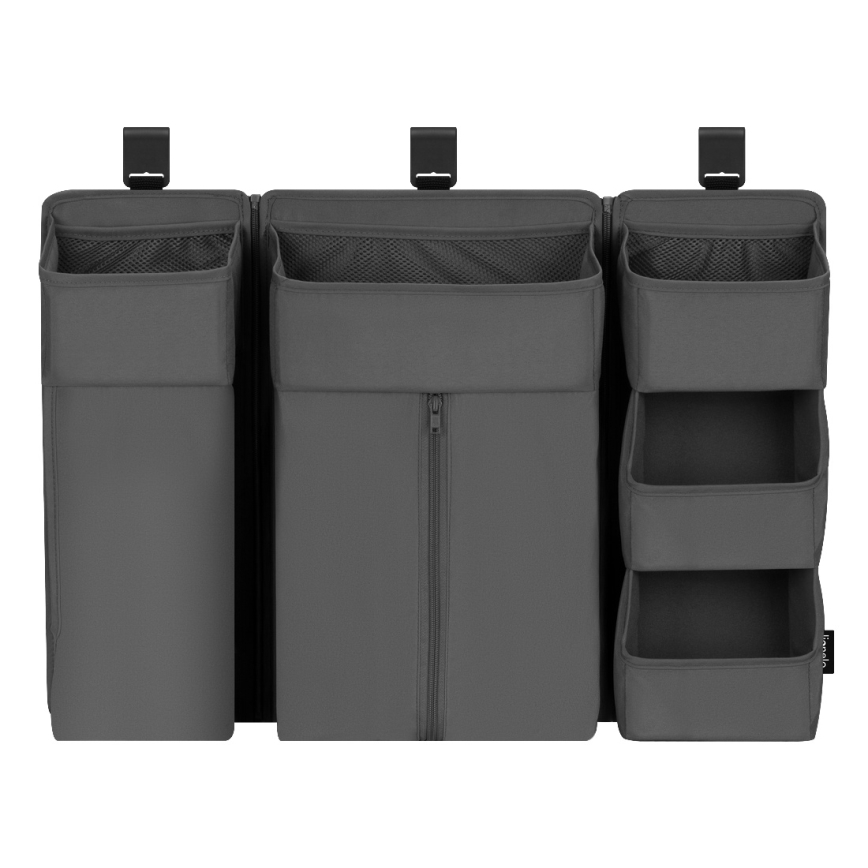 Lionelo - Organizér na postieľku 3 v 1 SIDEPOCKET Sivý