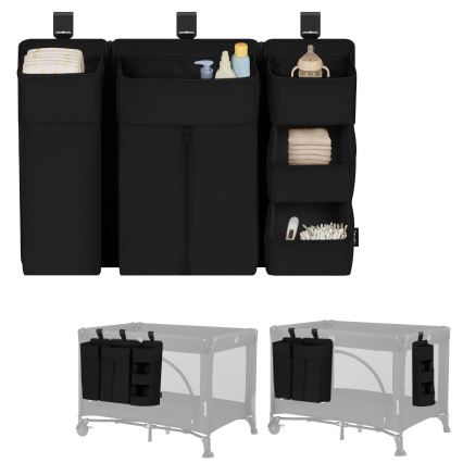Lionelo - Organizér na postieľku 3v1 SIDEPOCKET Čierny