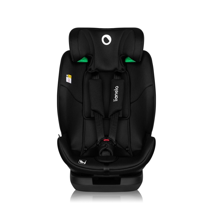 Lionelo - Otáčacia autosedačka so základňou LAVENDER i-Size 76-150 cm Black Carbon