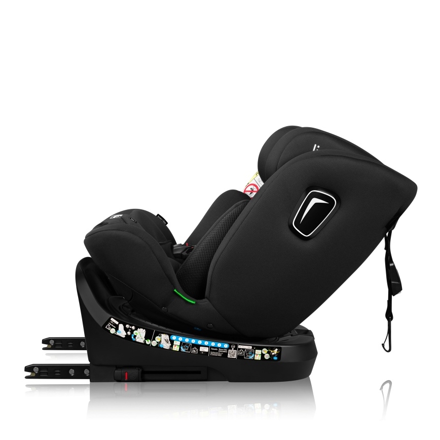 Lionelo - Otočná autosedačka BRAVE i-Size 40-150 cm so základňou Black Carbon
