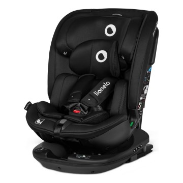 Lionelo - Otočná autosedačka s bázou BASTIAAN i-Size 40-150 cm Black Carbon