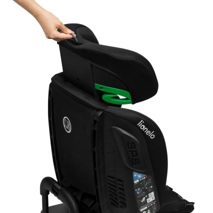 Lionelo - Otočná autosedačka s bázou BASTIAAN i-Size 40-150 cm Black Carbon