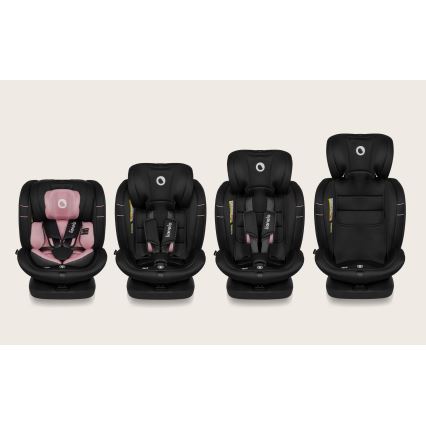 Lionelo - otočná autosedačka s bázou BASTIAAN i-Size 40-150 cm Pink Rose
