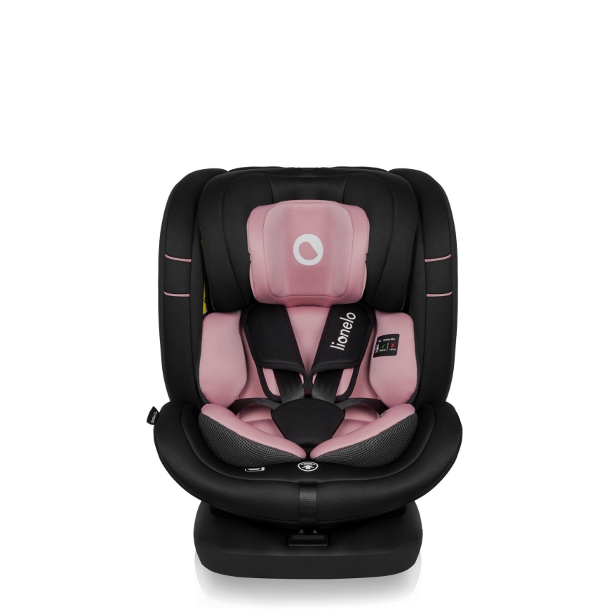 Lionelo - otočná autosedačka s bázou BASTIAAN i-Size 40-150 cm Pink Rose