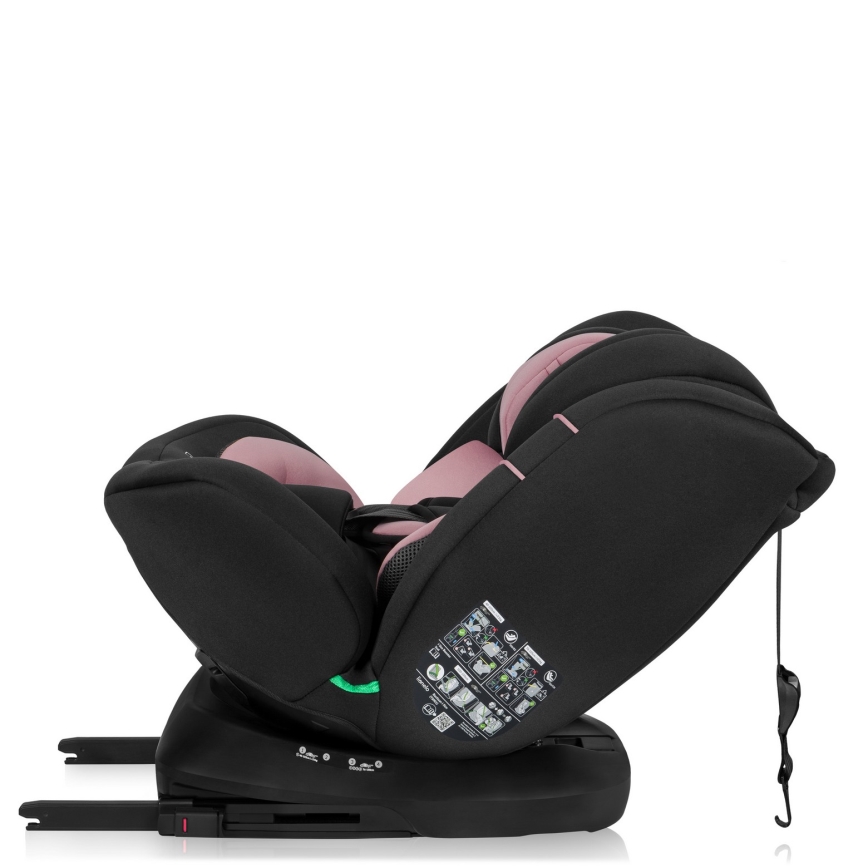 Lionelo - otočná autosedačka s bázou BASTIAAN i-Size 40-150 cm Pink Rose