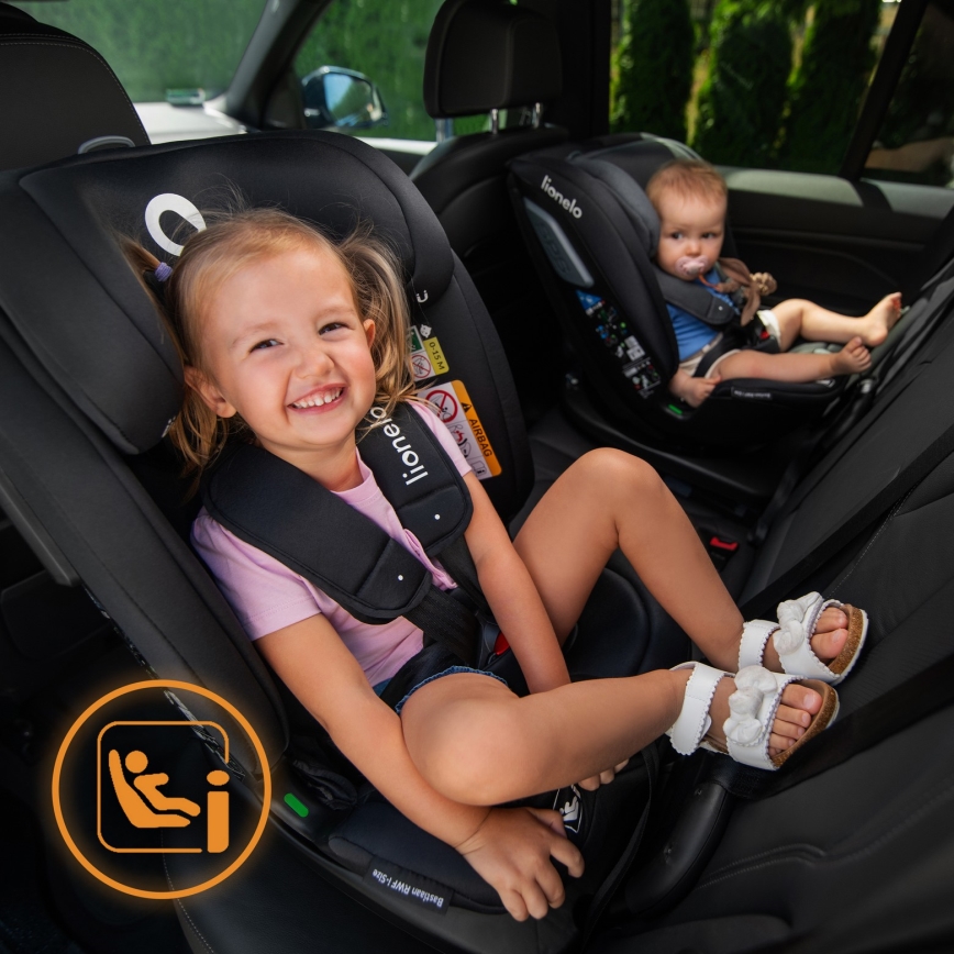 Lionelo - Otočná autosedačka s bázou BASTIAAN i-Size 40-150 cm Sivý kameň