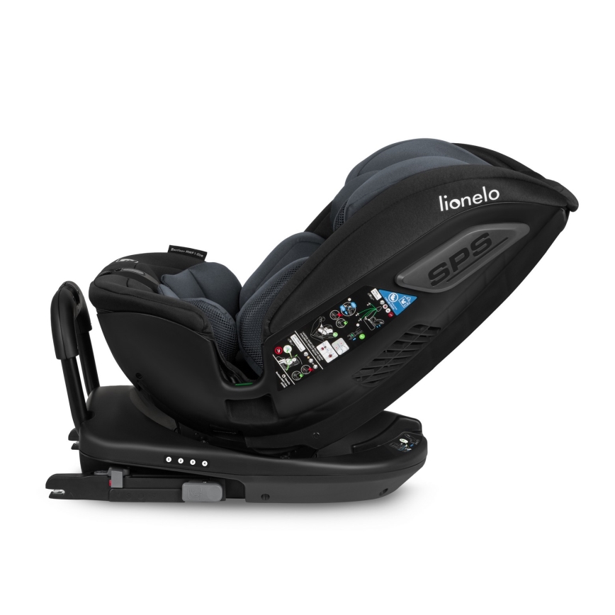 Lionelo - Otočná autosedačka s bázou BASTIAAN i-Size 40-150 cm Sivý kameň