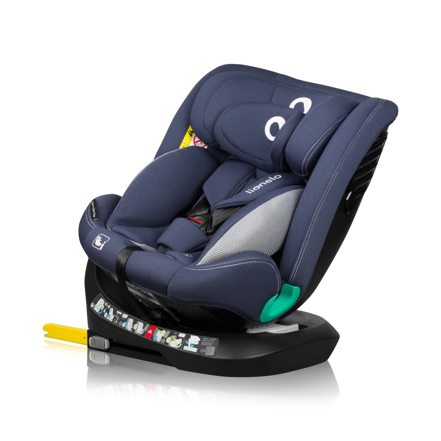Lionelo - autosedačka s otočnou základňou BASTIAAN ONE i-Size 40–150 cm tmavomodrá