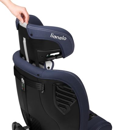 Lionelo - autosedačka s otočnou základňou BASTIAAN ONE i-Size 40–150 cm tmavomodrá