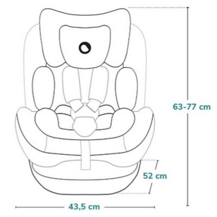 Lionelo - autosedačka s otočnou základňou BASTIAAN ONE i-Size 40–150 cm tmavomodrá