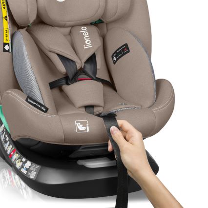 Lionelo - Autosedačka s otočnou základňou BASTIAAN ONE i-Size 40-150 cm, piesková béžová