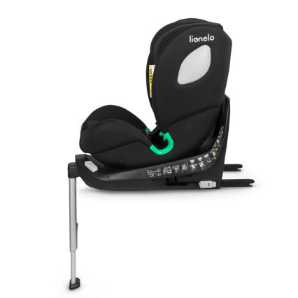 Lionelo - Otočná autosedačka s bázou BRAAM i-Size 40-150 cm Čierny karbón