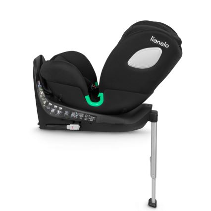 Lionelo - Otočná autosedačka s bázou BRAAM i-Size 40-150 cm Čierny karbón