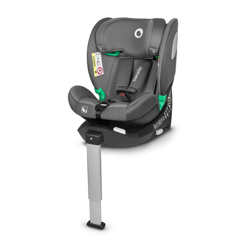 Lionelo - Otočná autosedačka s bázou BRAAM i-Size 40–150 cm Grey Stone
