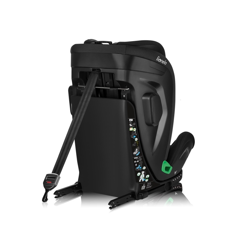 Lionelo - otočná autosedačka s bázou HARPER i-Size 76-150 cm Black Carbon