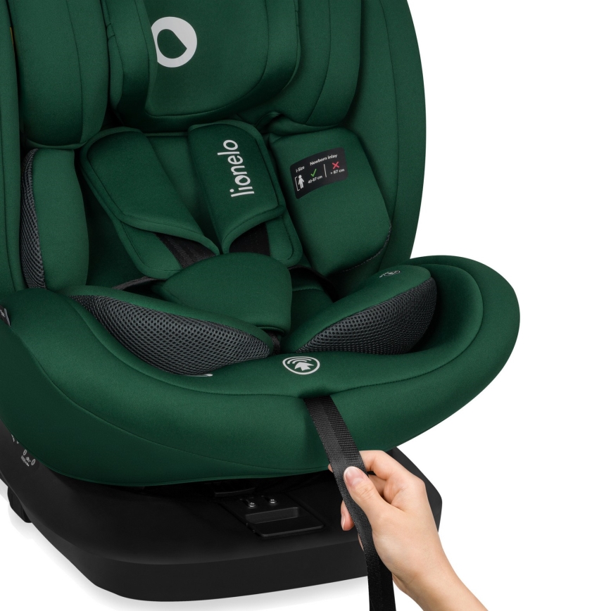 Lionelo - Otočná autosedačka s základňou BASTIAAN i-Size 40-150 cm Green Forest