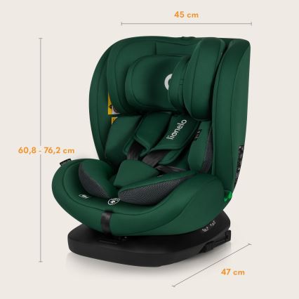 Lionelo - Otočná autosedačka s základňou BASTIAAN i-Size 40-150 cm Green Forest