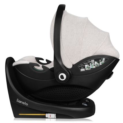 Lionelo - Otočná autosedačka s základňou MOXIE SET i-Size 40-87 cm pieskovo-béžová