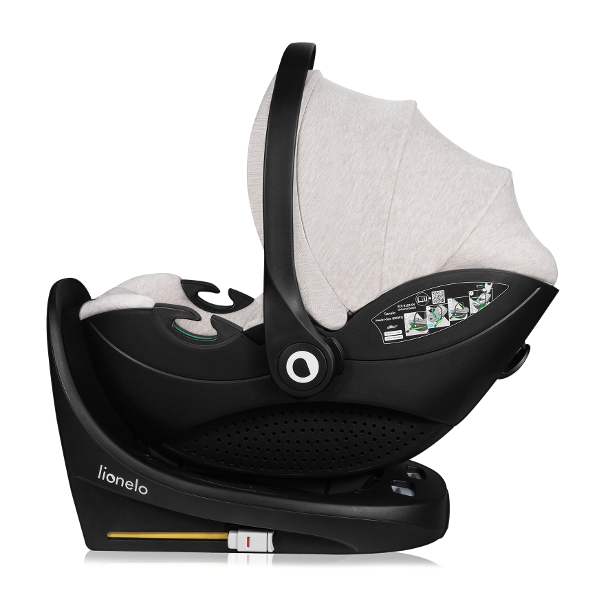 Lionelo - Otočná autosedačka s základňou MOXIE SET i-Size 40-87 cm pieskovo-béžová