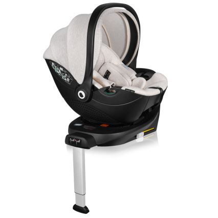 Lionelo - Otočná autosedačka s základňou MOXIE SET i-Size 40-87 cm pieskovo-béžová