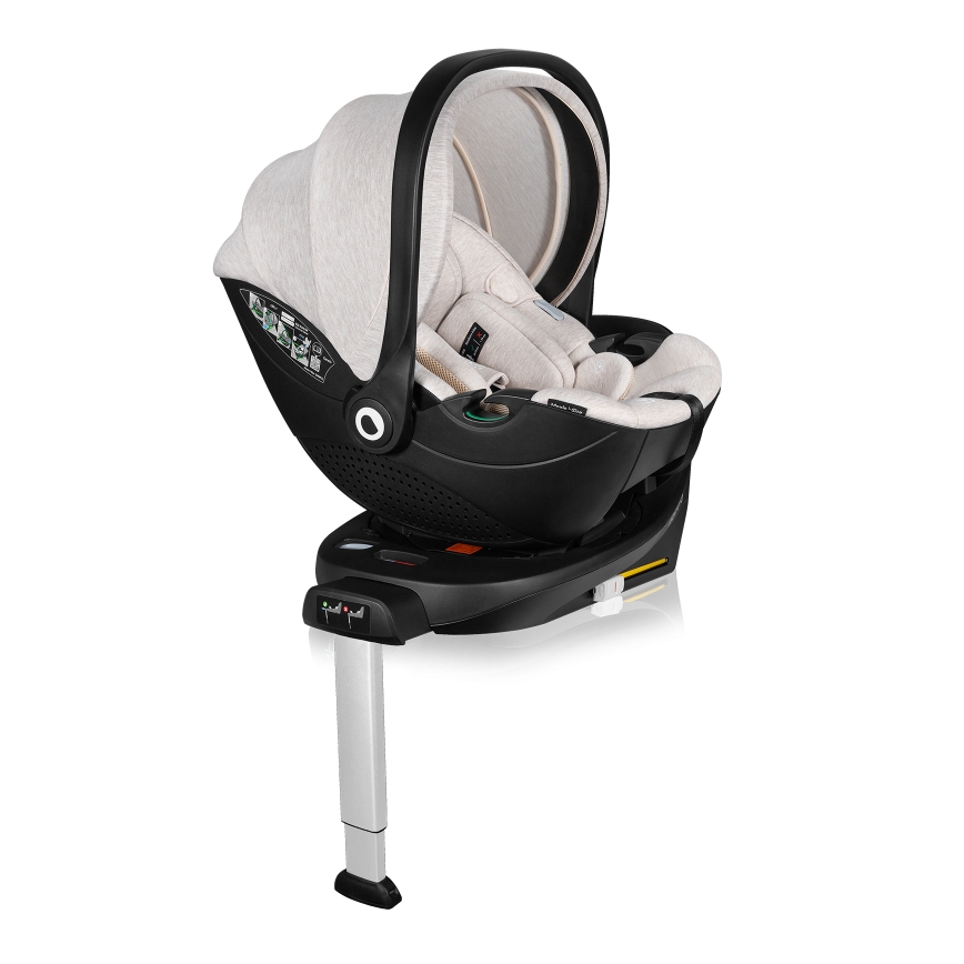 Lionelo - Otočná autosedačka s základňou MOXIE SET i-Size 40-87 cm pieskovo-béžová