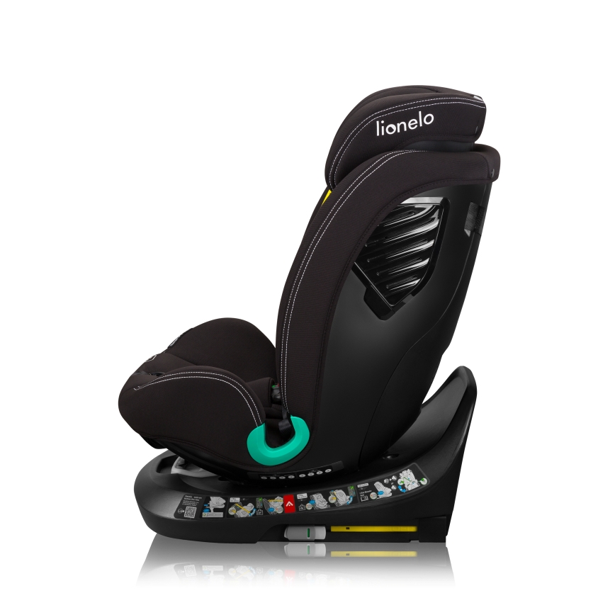 Lionelo - Otočná autosedačka so základňou BASTIAAN ONE i-Size 40-150 cm Čierny karbón