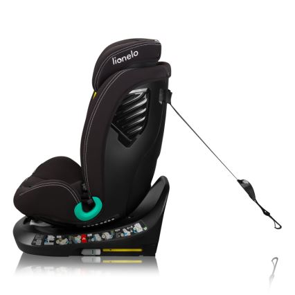 Lionelo - Otočná autosedačka so základňou BASTIAAN ONE i-Size 40-150 cm Čierny karbón