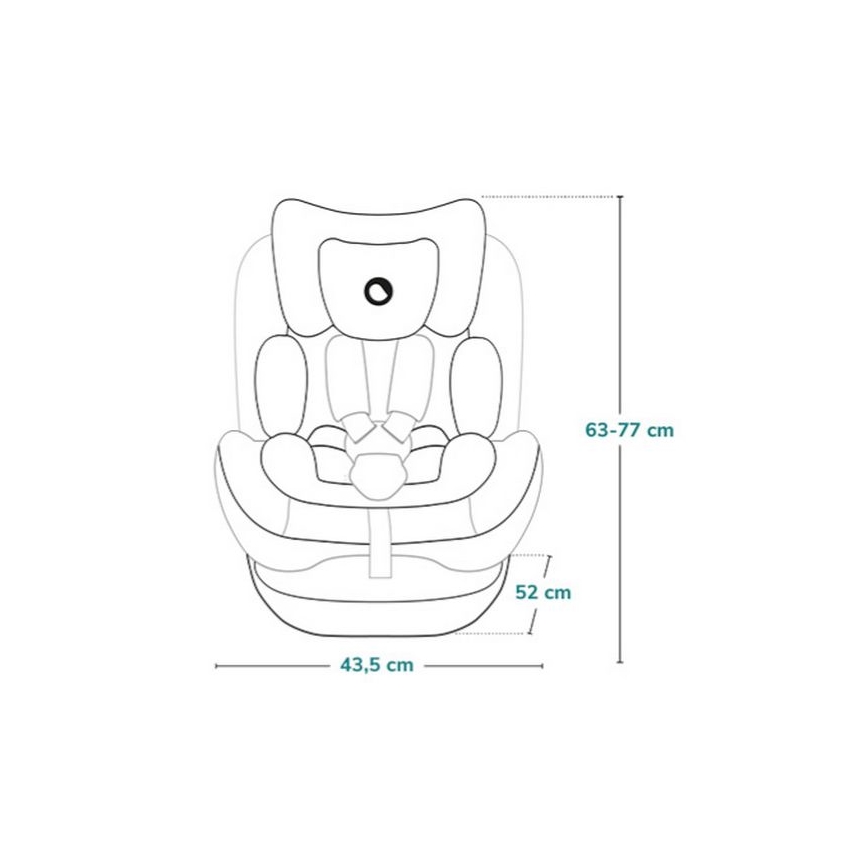 Lionelo - Otočná autosedačka so základňou BASTIAAN ONE i-Size 40-150 cm Čierny karbón