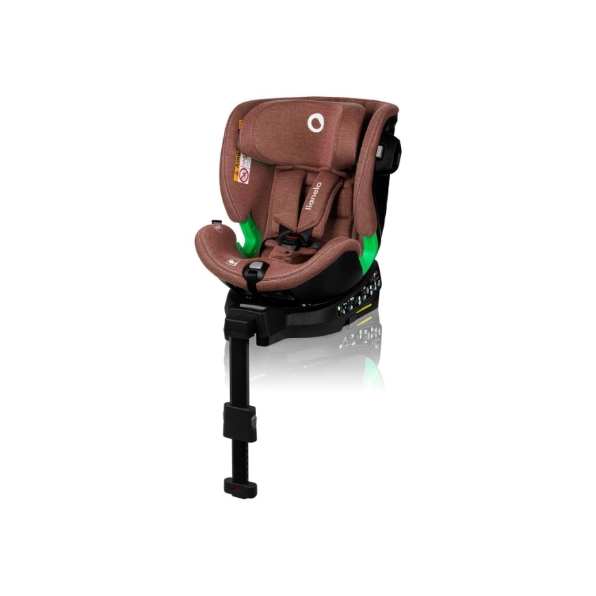 Lionelo - Otočná autosedačka so základňou HARMONY i-Size 40-150 cm tehlová