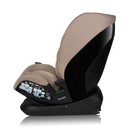 Lionelo - Otočná autosedačka so základňou LAVENDER i-Size 76-150 cm Béžová Latte