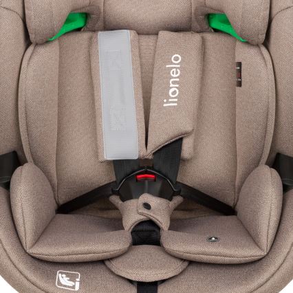 Lionelo - Otočná autosedačka so základňou LAVENDER i-Size 76-150 cm Béžová Latte