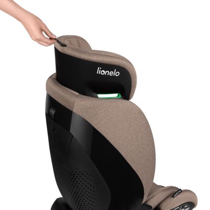 Lionelo - Otočná autosedačka so základňou LAVENDER i-Size 76-150 cm Béžová Latte