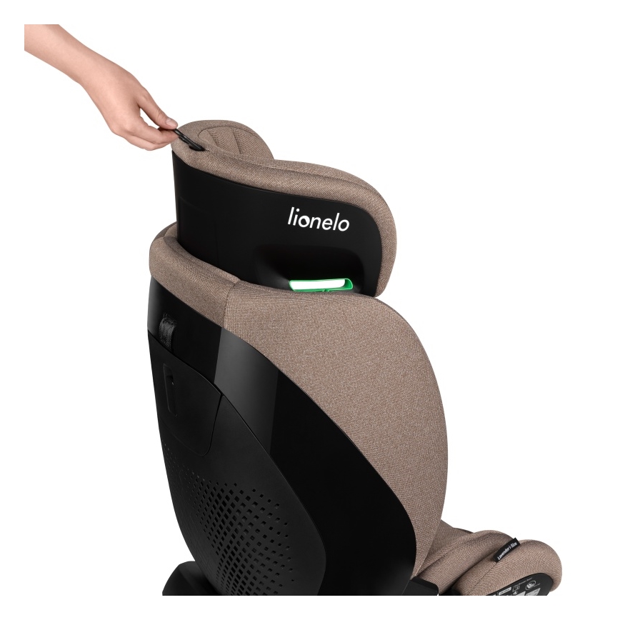 Lionelo - Otočná autosedačka so základňou LAVENDER i-Size 76-150 cm Béžová Latte