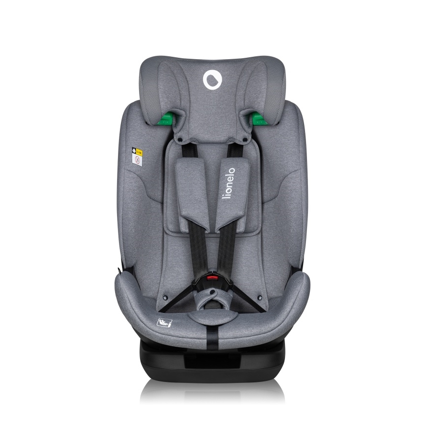 Lionelo - Otočná autosedačka so základňou LAVENDER i-Size 76-150 cm Grey Stone
