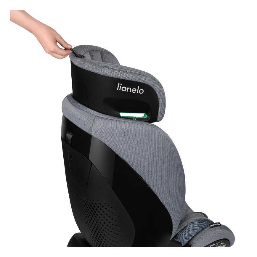 Lionelo - Otočná autosedačka so základňou LAVENDER i-Size 76-150 cm Grey Stone