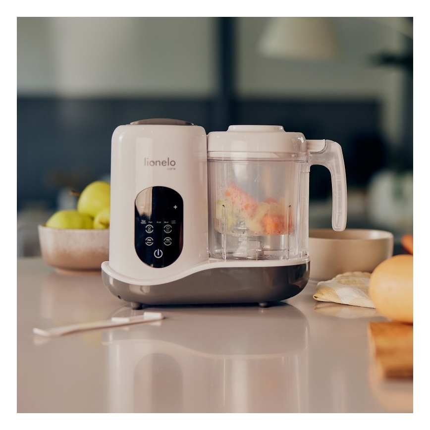 Lionelo - Parný varič 5v1 BABYMENU 110W/230V biela/sivá