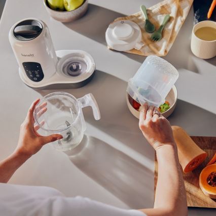 Lionelo - Parný varič 5v1 BABYMENU 110W/230V biela/sivá