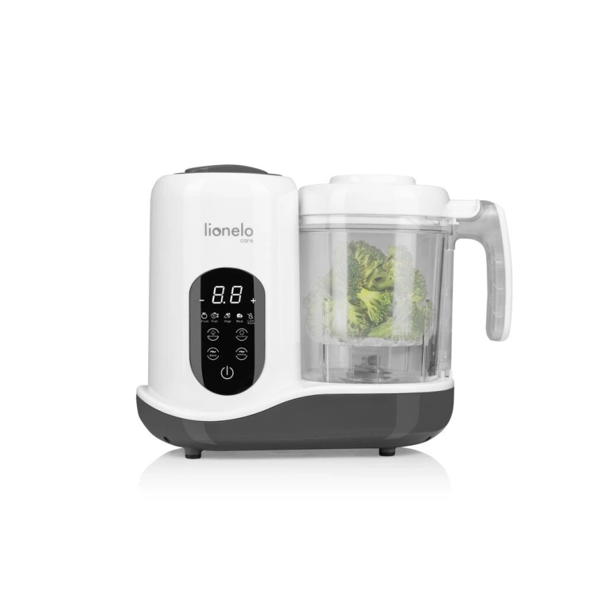 Lionelo - Parný varič 5v1 BABYMENU 110W/230V biela/sivá