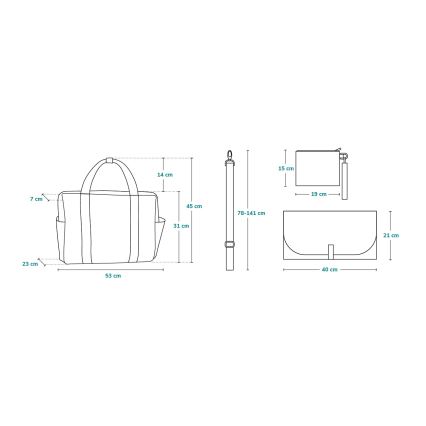 Lionelo - Prebaľovacia taška na kočík IDA Grey Concrete