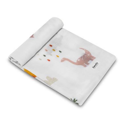 Lionelo - Sada 3 ks bambusových plienok 70x70 cm Dino