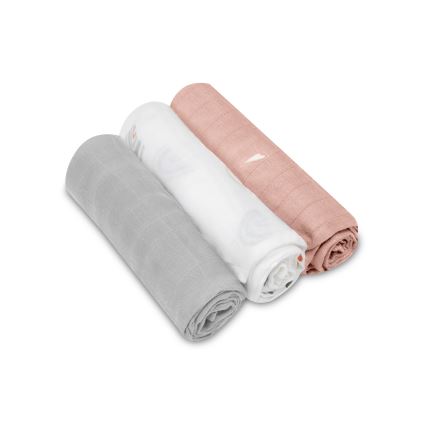 Lionelo - Sada 3 ks bambusových plienok BAMBOO SET 70x70 cm Rainbow