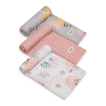 Lionelo - SADA 3x Bambusová plena BAMBOO SET 70x70 cm Leaf