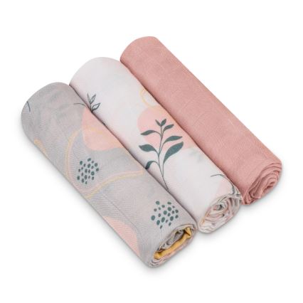Lionelo - SADA 3x bambusových plienok BAMBOO SET 70x70 cm Leaf