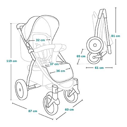 Lionelo - Športový kočík ANNET TOUR zelený