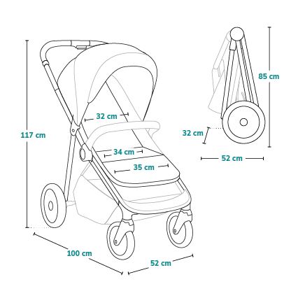 Lionelo - Športový kočík EMMA ONE béžový