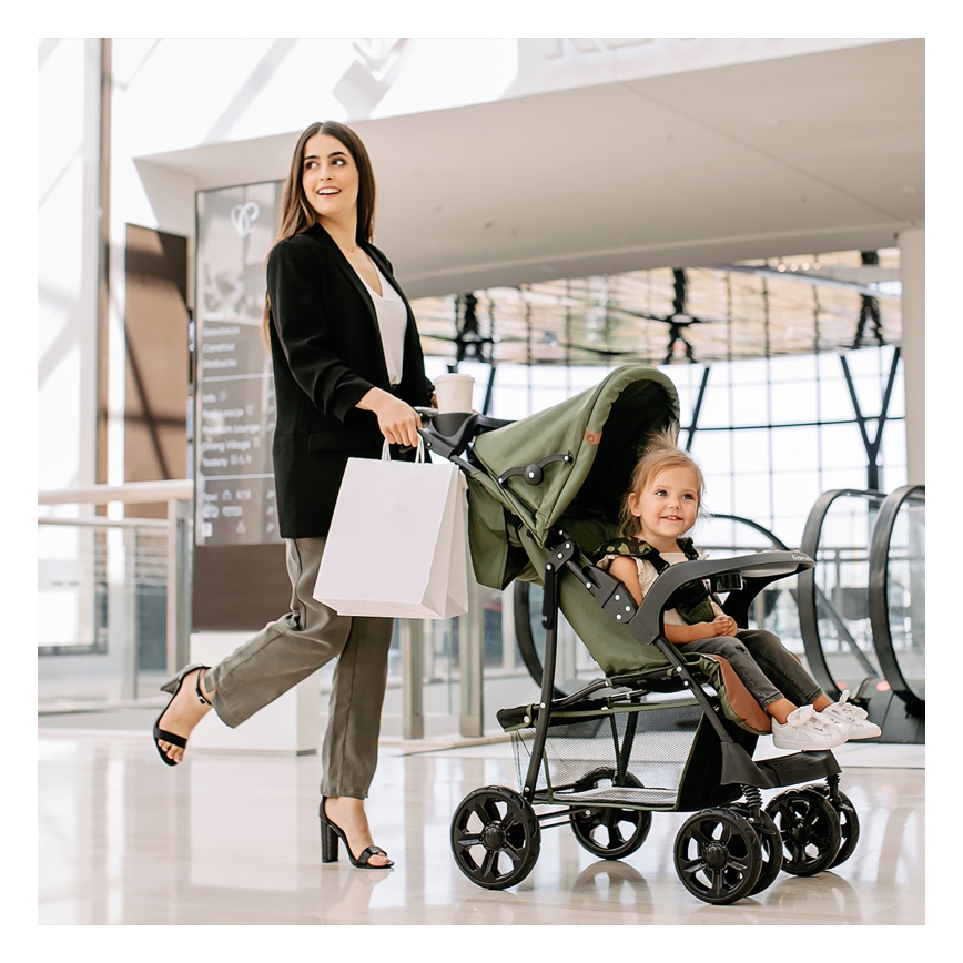 Lionelo - športový kočík EMMA PLUS zelený/čierny