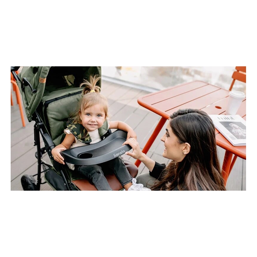 Lionelo - športový kočík EMMA PLUS zelený/čierny